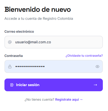 Inicia sesión en tu cuenta - Paso 1