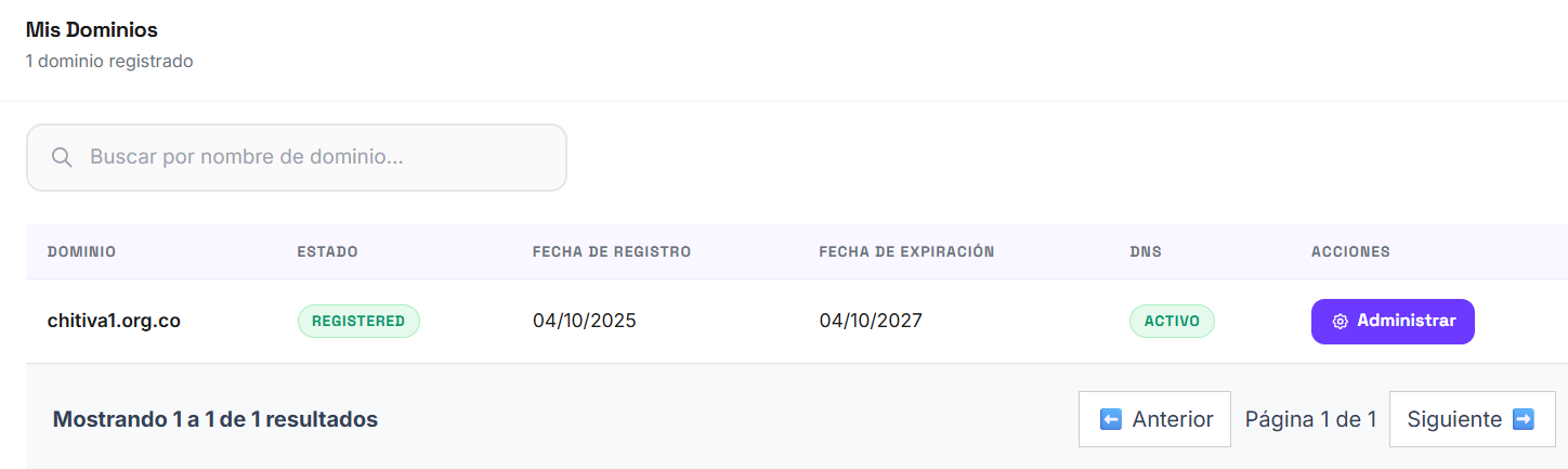 Inicia sesión y selecciona el dominio - Paso 1