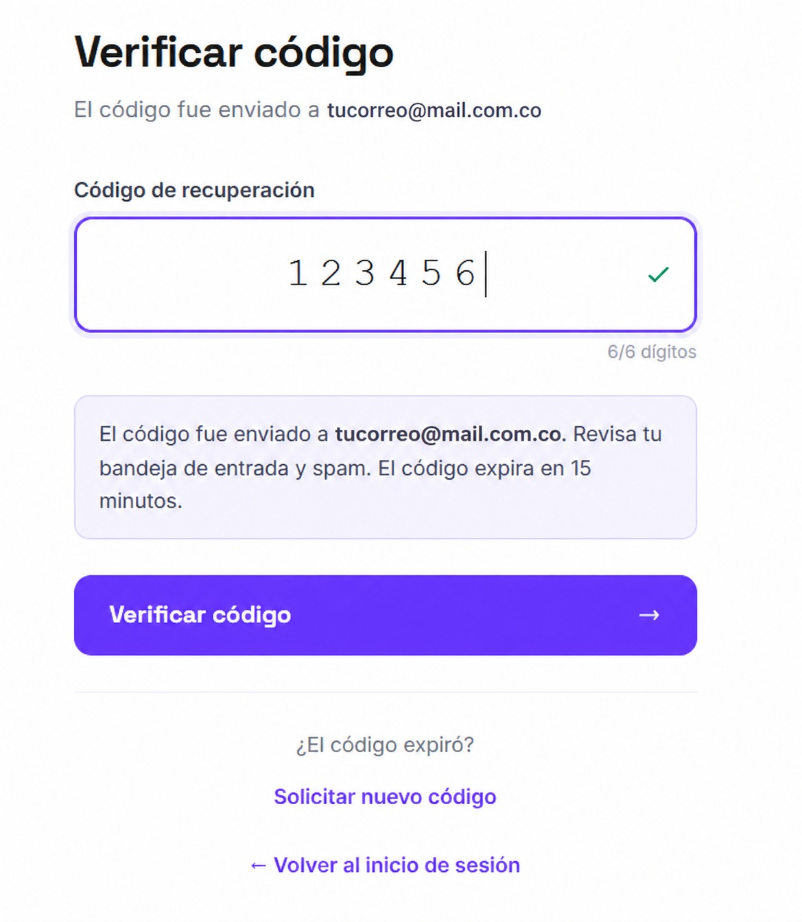 Crea tu nueva contraseña - Paso 3