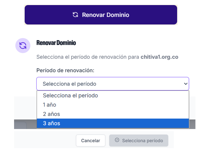 Inicia el proceso de renovación - Paso 3